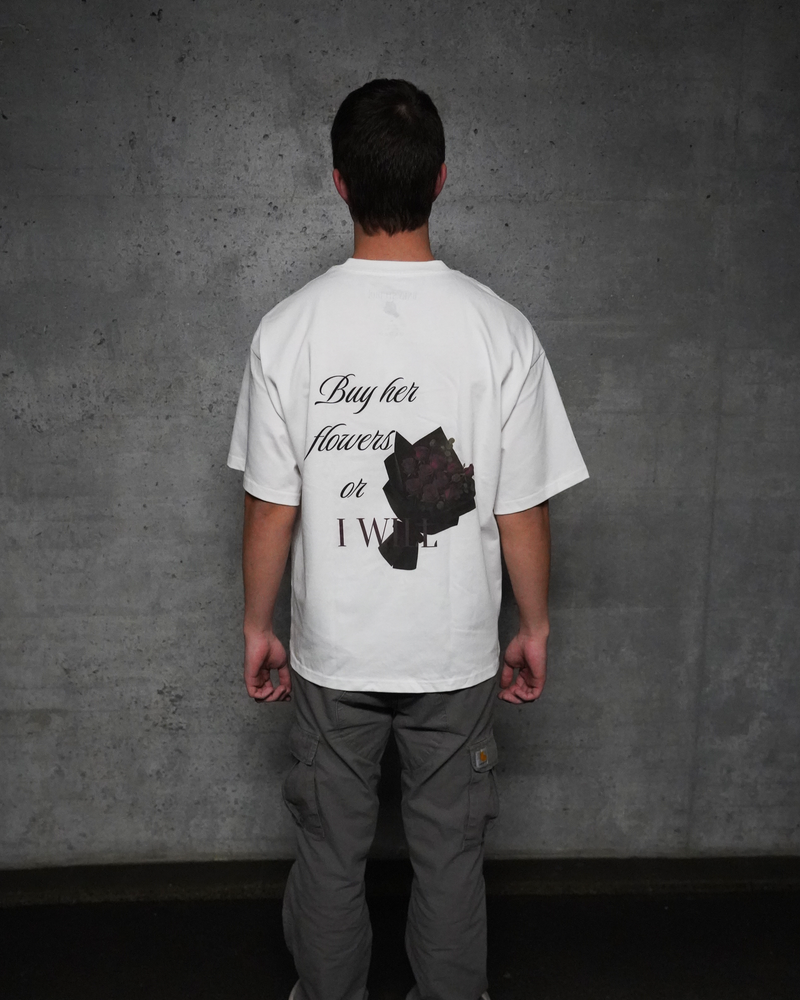 Buy her flowers or I will - Boxy Tee